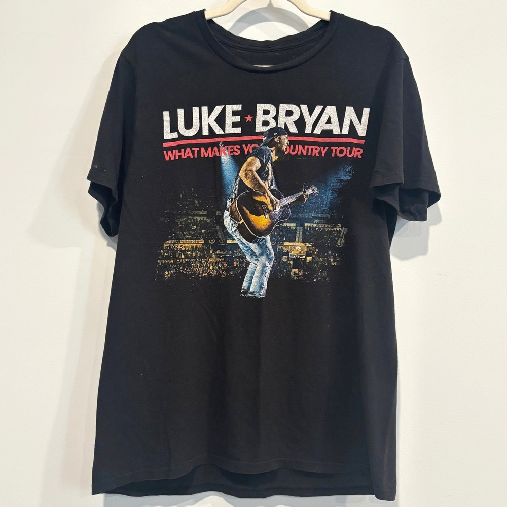 Luke Bryan Womens Shirt Large What Makes You Country Tour Graphic Summer 21409